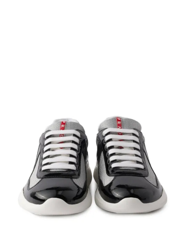Baskets Prada America’s Cup en tissu black-white